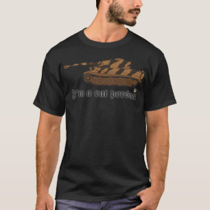 Camiseta Sou um gato, Panzer 6 Tiger, versão de cor do tanq