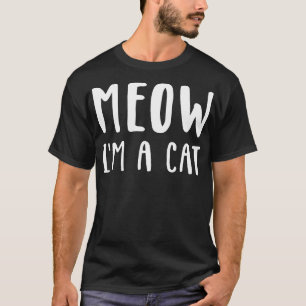 Camiseta Sou um gato, um animal preguiçoso e preguiçoso.