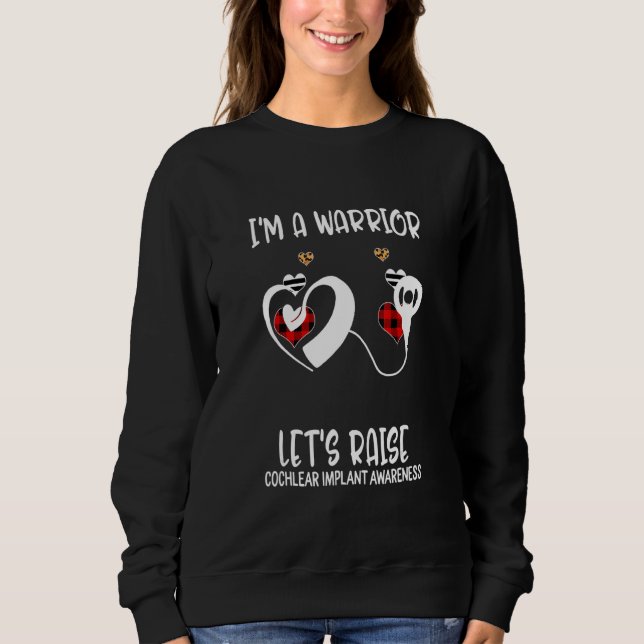 Camiseta Sou um guerreiro que levanta o implante coclear (Frente)
