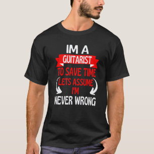 Camiseta Sou um guitarrista para economizar tempo vamos sup