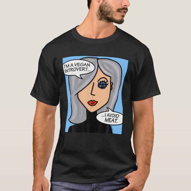 Camiseta Sou um Introdutor Vegan Eu Evito Carne (Frente)