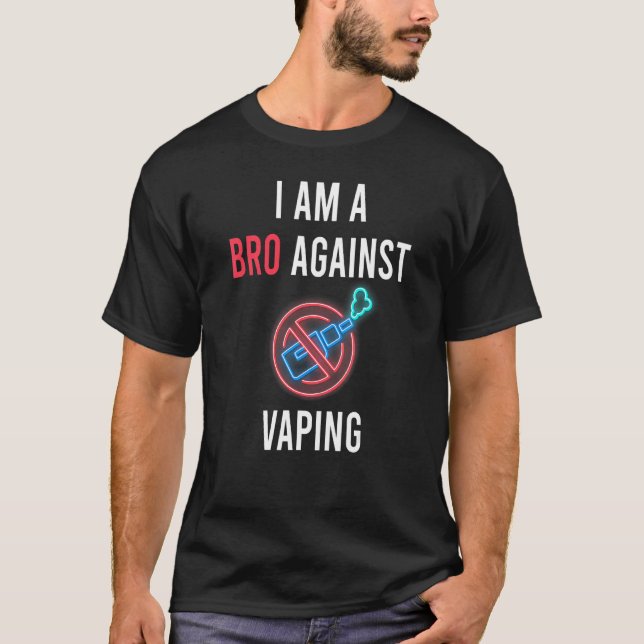 Camiseta Sou Um Irmão Contra Vaping Anti Vaping Apoiante (Frente)