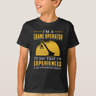 Camiseta Sou um local de construção de operários de guindas
