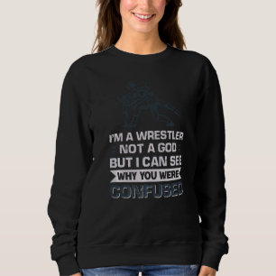 Camiseta Sou um lutador, não um Deus, mas posso ver por que