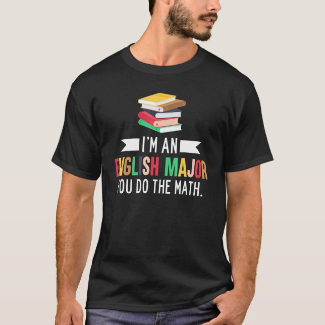 Camiseta Sou um Major Inglês que você lê matemática (Frente)