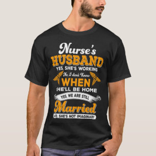 Camiseta Sou um marido de enfermeira orgulhoso da minha enf
