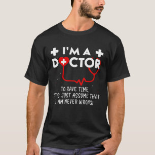 Camiseta Sou um Médico Hospital Médico Estetoscópio S