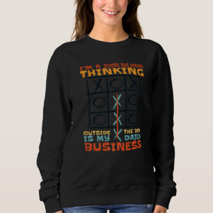 Camiseta Sou um Motorista de Ônibus Escolar Pensando Fora d