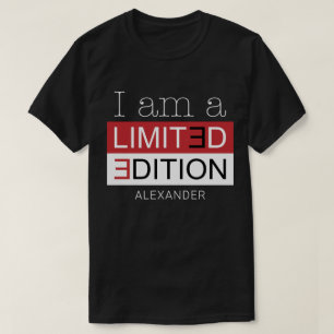 Camiseta Sou um nome personalizado Red Black Edition