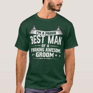 Camiseta Sou um orgulhoso melhor homem de padrinho de casam