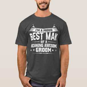 Camiseta Sou um orgulhoso melhor homem de padrinho de casam
