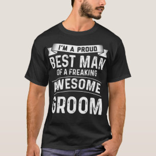 Camiseta Sou um padrinho orgulhoso do noivo noiva noivo