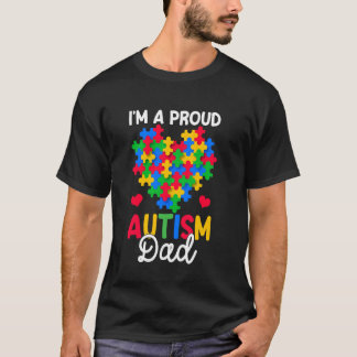 Camiseta Sou Um Pai Orgulhoso de Autismo Mãe Conscientizaçã