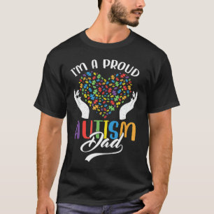 Camiseta Sou um Pai Orgulhoso do Autismo Coração de Quebra-
