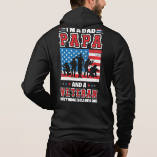 Camiseta Sou um Pai Papa e um Veterano Nada me assusta