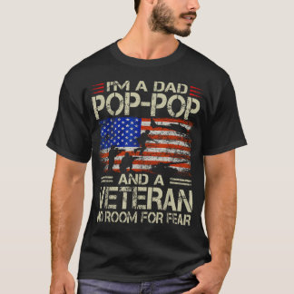 Camiseta SOU Um Pai Pop Pop E Veterano Divertido Retro Papa