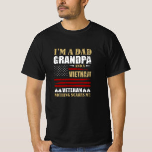Camiseta Sou um Pai, vovô e um veterano do Vietnã