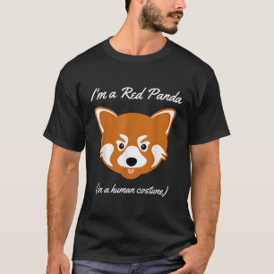Camiseta Sou Um Panda Vermelha Em Um Hu
