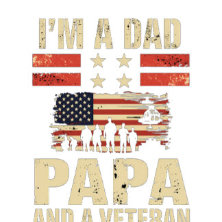 Camiseta Sou um Papai Veterano Projeto de Design Patriótico