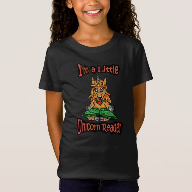 Camiseta Sou um pequeno - Leitor de Unicórnio (Frente)