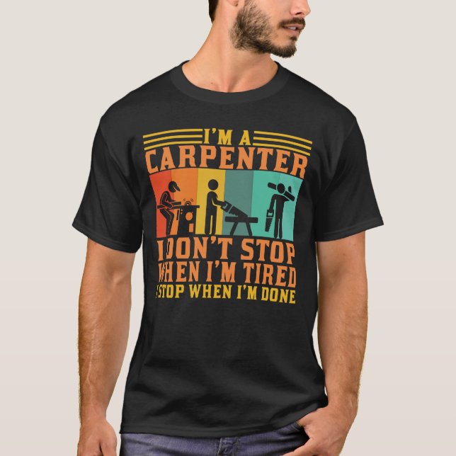 Camiseta Sou um Presente de Carpinteiro de Madeira (Frente)