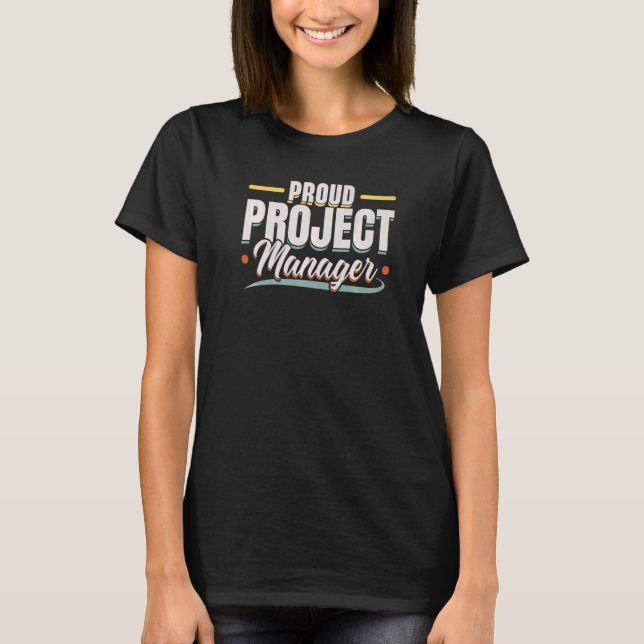 Camiseta Sou um Profe de Gerenciamento de Projetos de Traba (Frente)