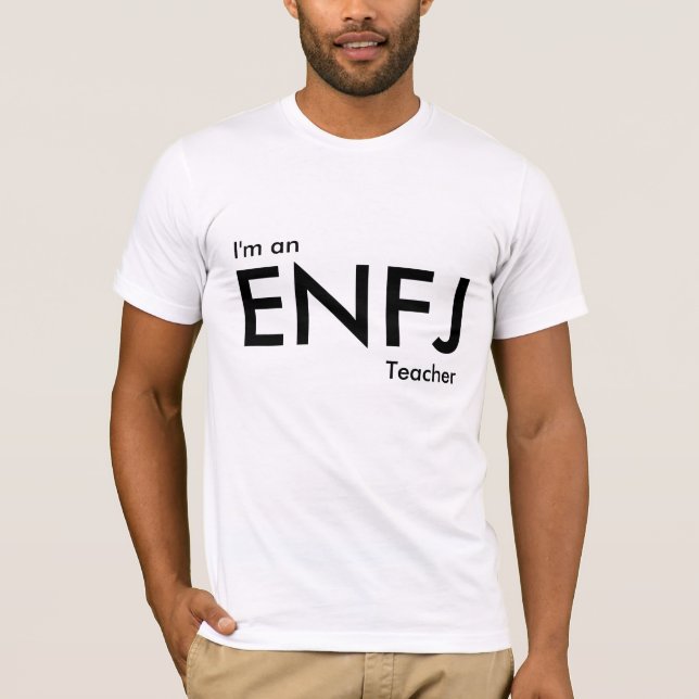 Camiseta Sou um professor ENFJ - Tipo de personalidade (Frente)