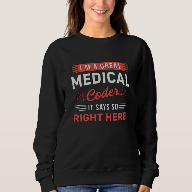 Camiseta Sou um programador de código médico de Excelente c (Frente)