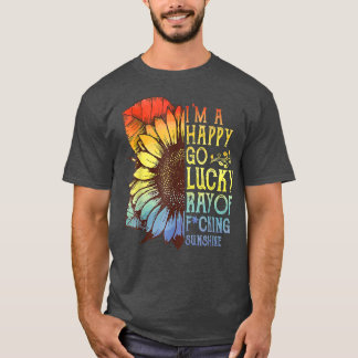 Camiseta Sou um Raio Sortudo Feliz de Sunshine Sunflower LG