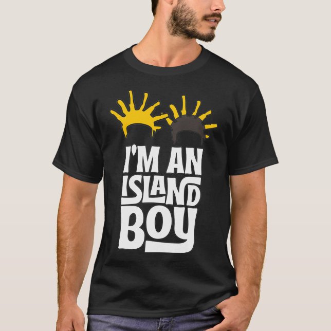 Camiseta Sou um Rapaz da Ilha, Rapaz da Ilha, Ima So Island (Frente)