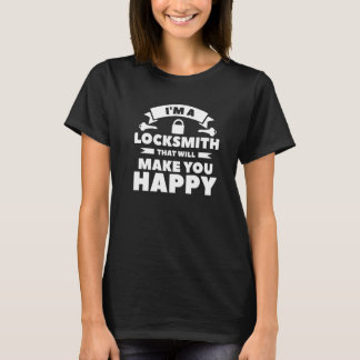 Camiseta Sou um serralheiro que vai fazer você feliz por um