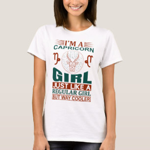 Camiseta Sou Um Símbolo Zodiac Legal Da Menina Capricóric