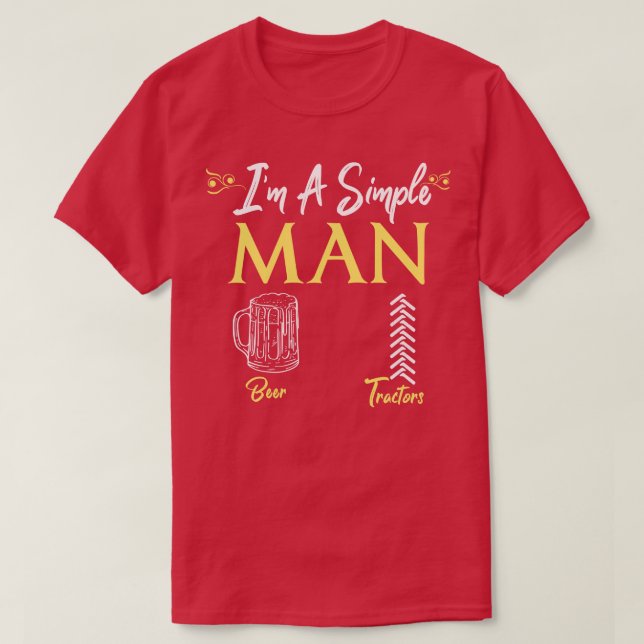Camiseta Sou Um Simples Trator De Cerveja (Frente do Design)