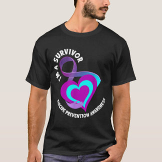 Camiseta Sou um sobrevivente Apoio Prevenção Conscientizaçã