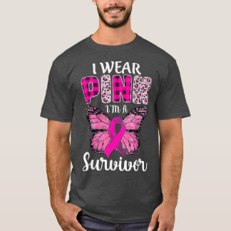 Camiseta Sou um Sobrevivente, Cancer de Fita Rosa