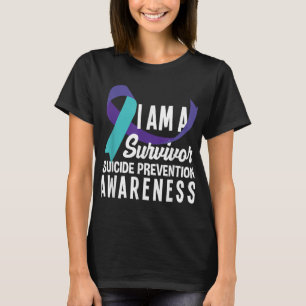 Camiseta Sou um sobrevivente Conscientização sobre Prevençã