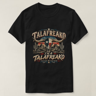 Camiseta Sou um Talafreako – Caveira Vintage do Texas Longh