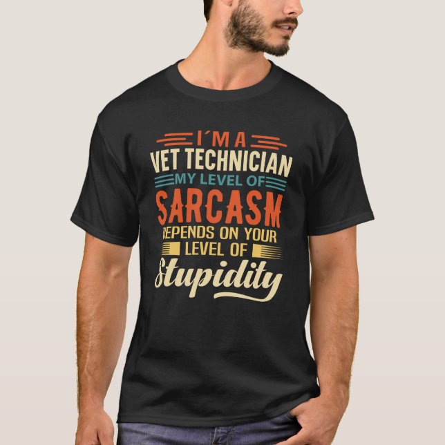 Camiseta Sou um técnico de veterinária. (Frente)