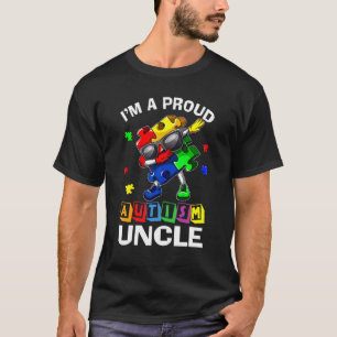 Camiseta Sou um Tio Orgulhoso do Autismo Consciência do Aut