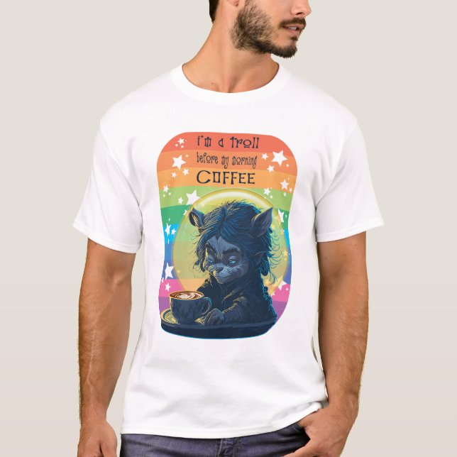Camiseta Sou um Troll antes do café da manhã (Frente)