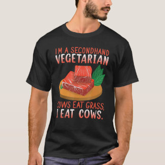 Camiseta Sou um Vegetariano Vegan de Segunda Mão