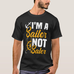 Camiseta Sou um velejador sem vendedores velejando Yacht Gr