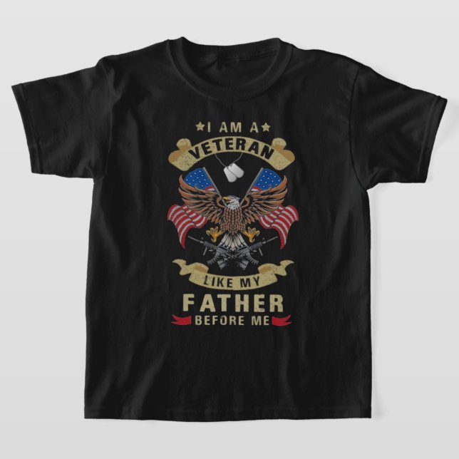 Camiseta Sou Um Veterano Como Meu Pai Antes De Mim (Postura )