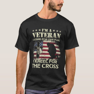 Camiseta Sou Um Veterano Para O Cabelo De Bandeira Para O C