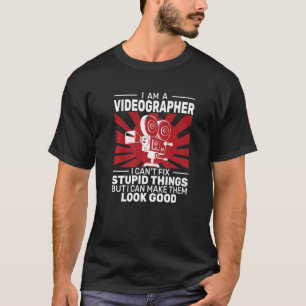 Camiseta Sou um Videógrafo para câmeras de vídeo analógicas