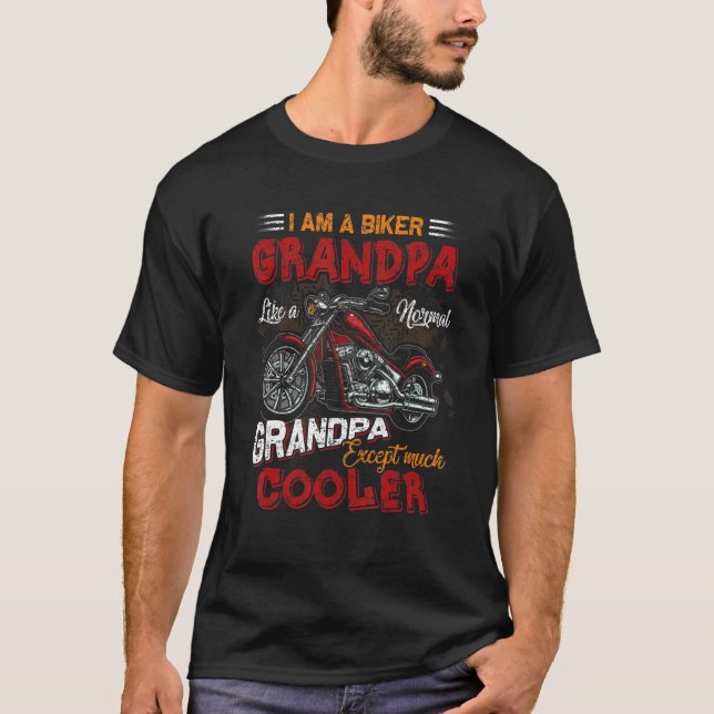 Camiseta Sou um vovô Biker como um vovô normal, mas (Frente)