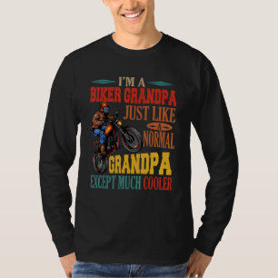 Camiseta Sou um vovô muito mais legal que faz motocicleta