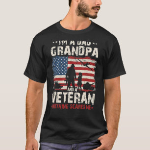 Camiseta Sou um vovô Pai e um Dia de os pais Veterano