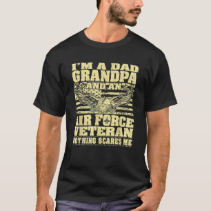 Camiseta Sou um vovô Pai e um veterano da Força Aérea Não