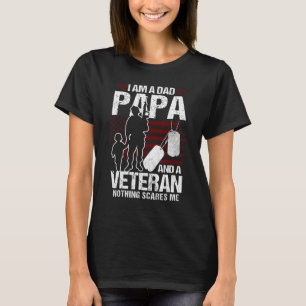 Camiseta Sou um vovô Pai e um veterano nada assusta